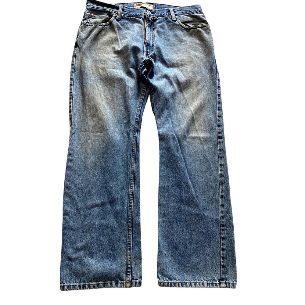 Levi's 505 Straight Fit Men's Blue Jeans Size 36 x 30 Medium Wash Denim